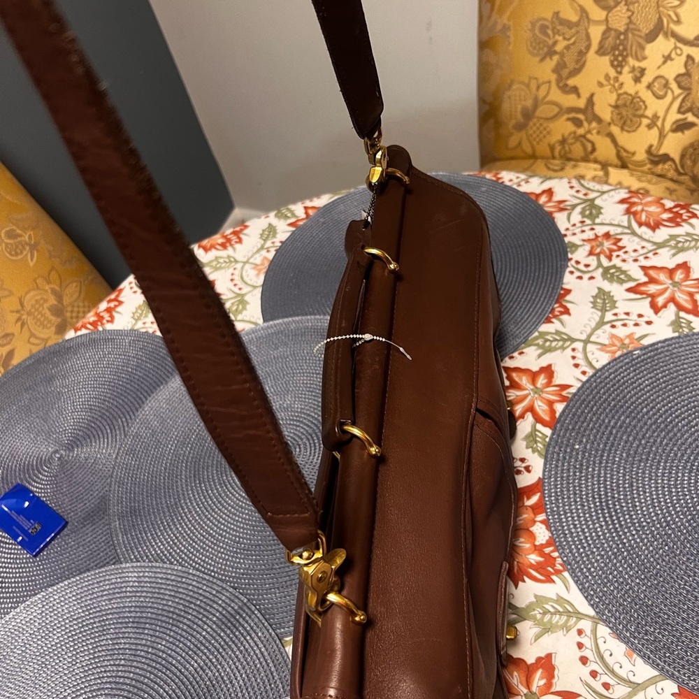 Coach Brown Leather Briefcase with Gold Hardware - Picture 4 of 9